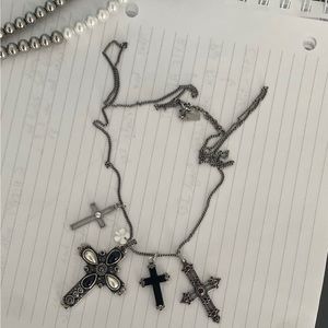 YSL Four Pendant Necklace